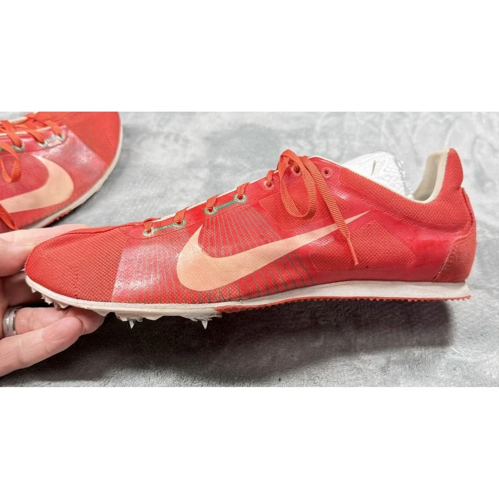 Nike Zoom Rival D Shoes Mens Size 10.5 Red Track Field‎ Spikes 333661-611